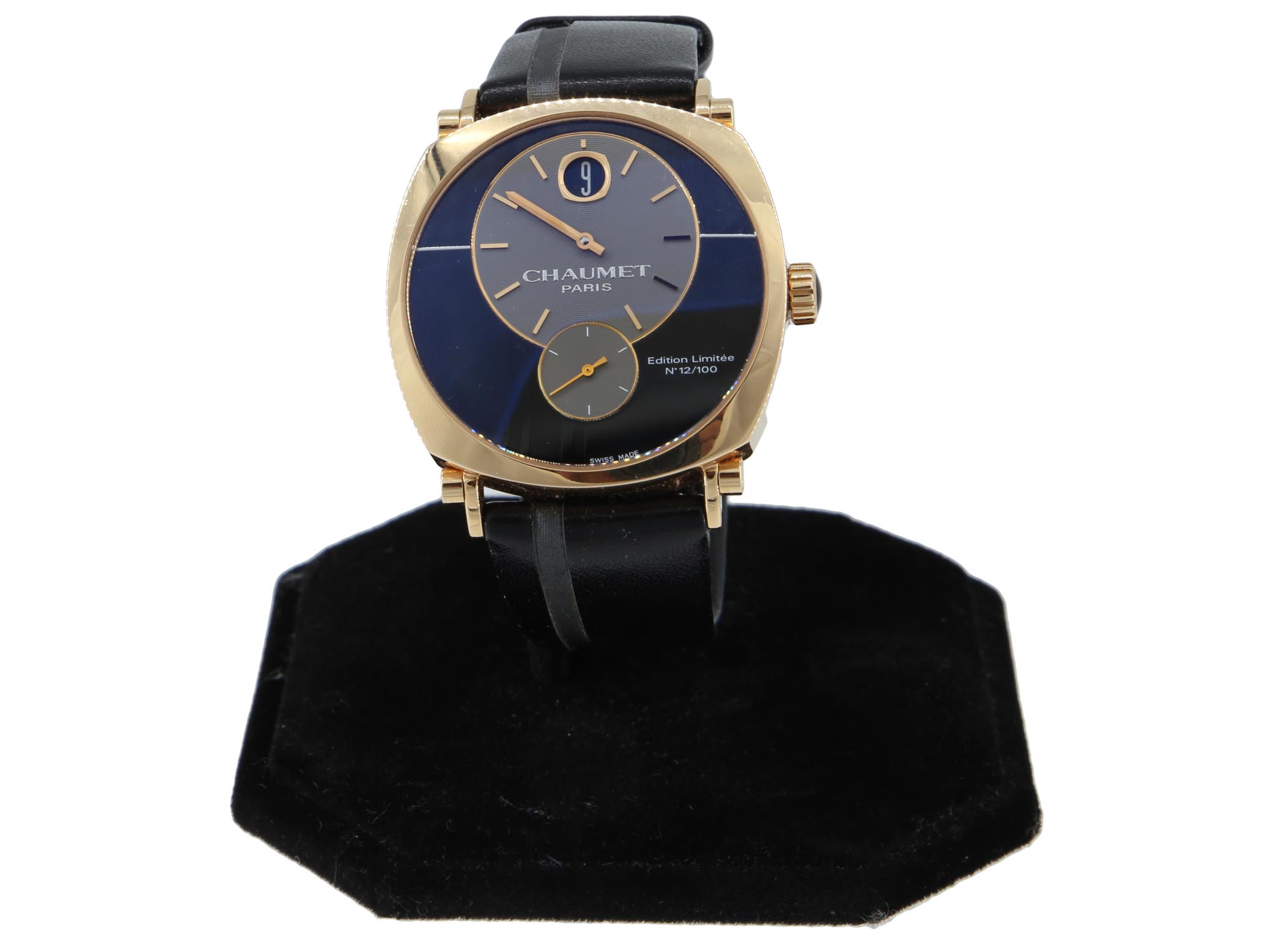 CHAUMET PARIS 18K GOLD AUTOMATIC SWISS WATCH PIC-0